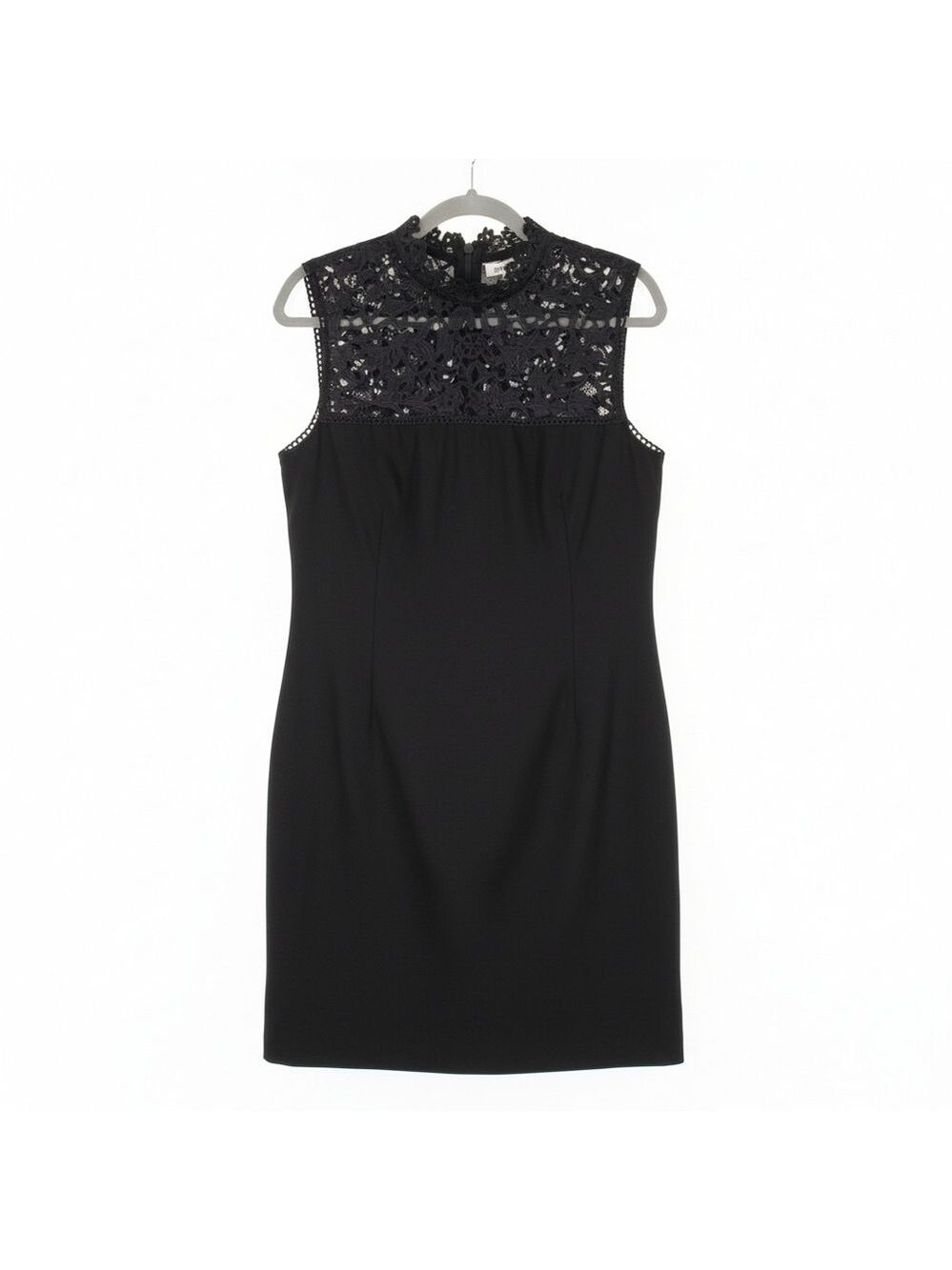 Theory Black Lace Dress Women's Size 8 Mini Sleeveless Sheath
